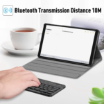 Keyboard Case for Samsung Galaxy Tab A7 Lite 8.7 Inch 2021 Model (SM-T220/T225/T227), Slim Lightweight Stand Cover with Magnetically Detachable Wireless Bluetooth Keyboard, Black - Image 8